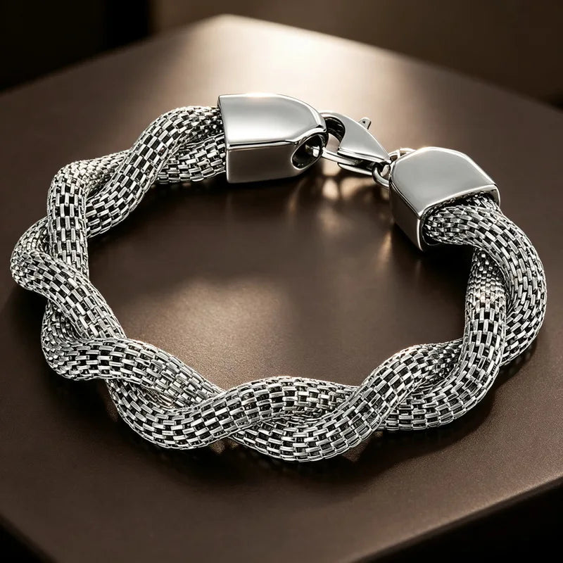 Stylish Minimalist Men's Stainless Steel Bracelet Creative Snake Bone Chain Fashion Jewelry Convention Accessories