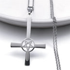 Inverted Cross Occult Pendant Necklace
