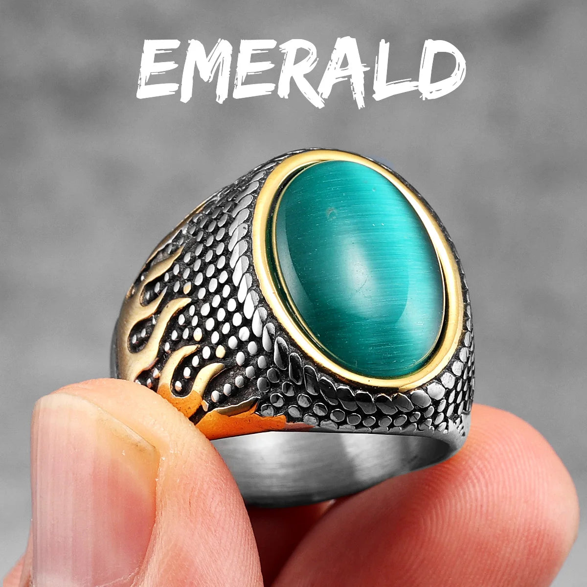 Simple Gemstones Rings 316L Stainless Steel Ring Trendy Luxury Men Elegant Rhinestone for Male Boyfriend Jewelry Classic Gift