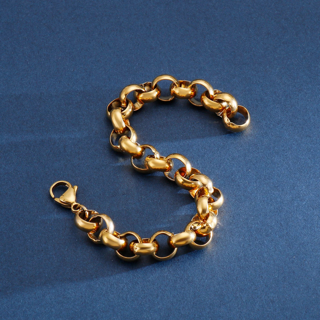 "O" Chain  Luxury Stainless Steel Bracelet Men's High Quality Simple Chunky Link Wholesale Dropshipping Gift