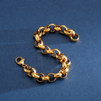 "O" Chain  Luxury Stainless Steel Bracelet Men's High Quality Simple Chunky Link Wholesale Dropshipping Gift
