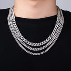 Iced Out Cuban Link Necklace — 925 Silver