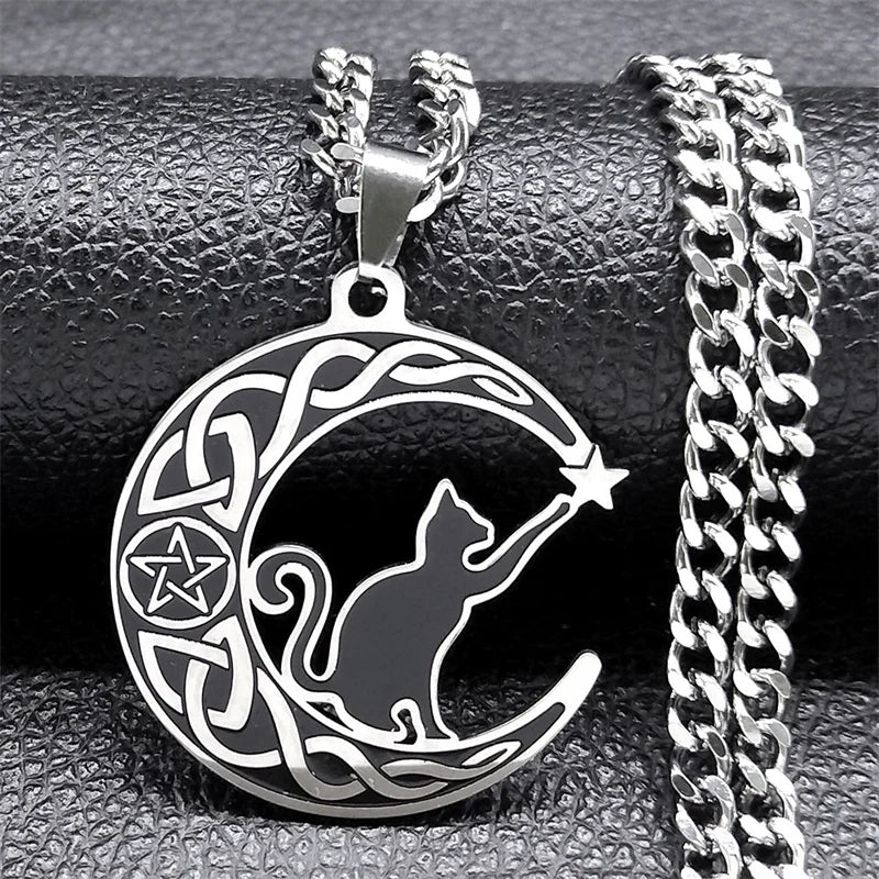 Gothic Celtic Knot Pendant Necklace — Stainless Steel