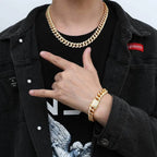 Luxury Hip Hop Wide 12mm Full Cuban Chain Men's Necklace