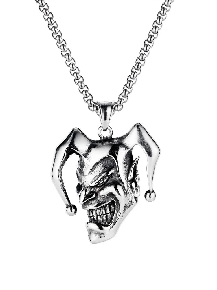 Steel Ring European American Clown Smiling Face