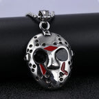 Stainless Steel Jason Mask Pendant Necklace Men Halloween Gift Biker Black Friday Necklaces High Quality Jewelry
