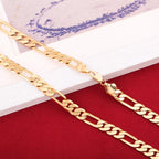 Geometric Chain Bracelet & Necklace Set 8mm — Silver and Gold