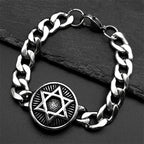 Star Steel Bracelet Judaism Israel Hexagram Jewish