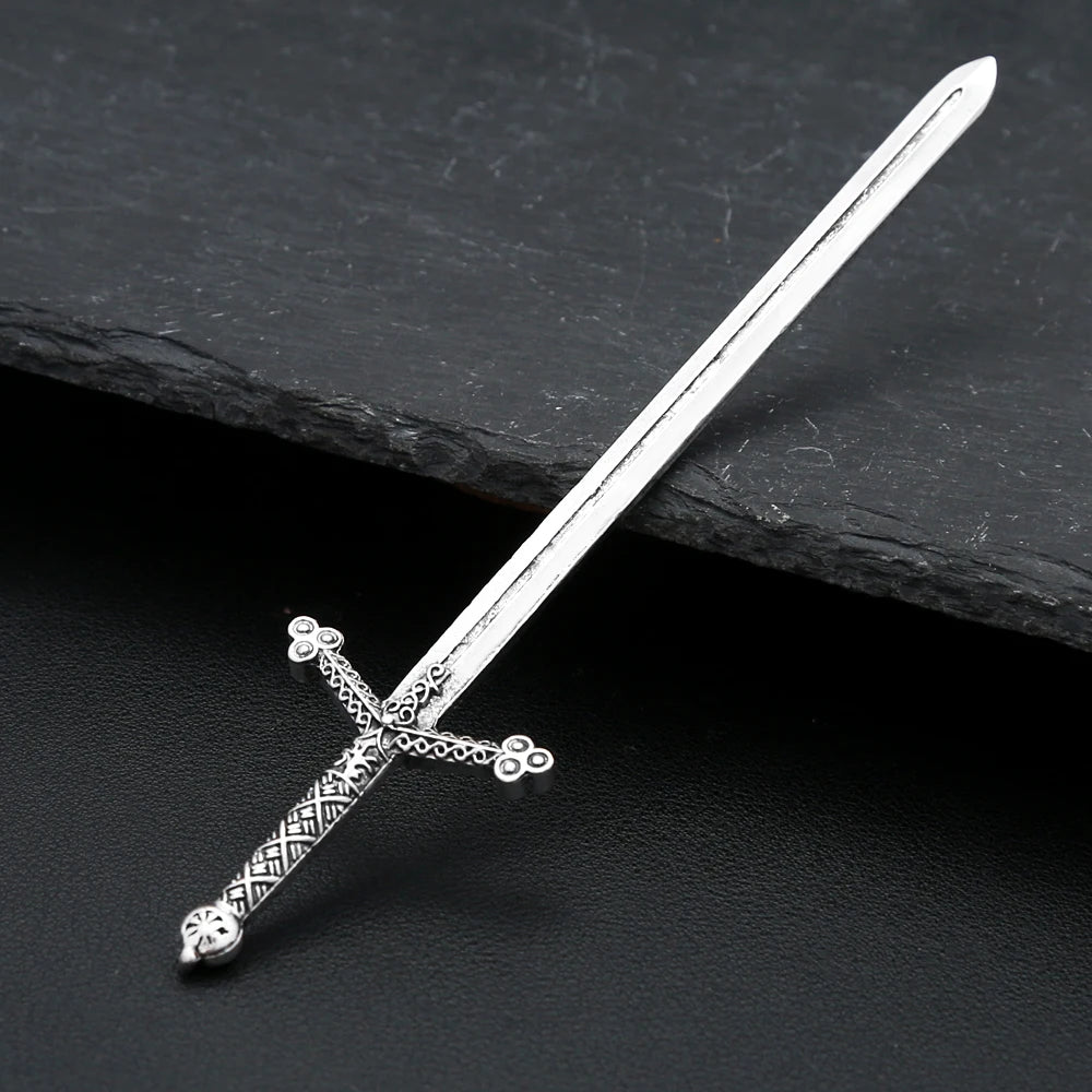 Viking Lunar Sword Hair Stick — Stainless