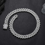 Iced Out Cuban Chain Necklace Stainless Steel 18/19MM