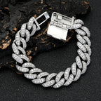 Iced Out Cuban Bracelet Stainless Steel 15MM