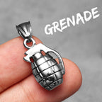Grenade Stainless Steel Pendant Necklace