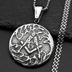 Gold Pendant Mason Badge Freemasonry Symbol Mysterious