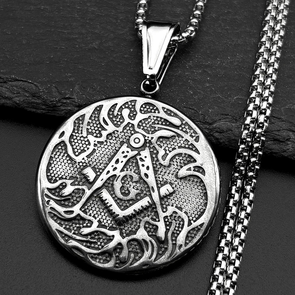 Gold Pendant Mason Badge Freemasonry Symbol Mysterious