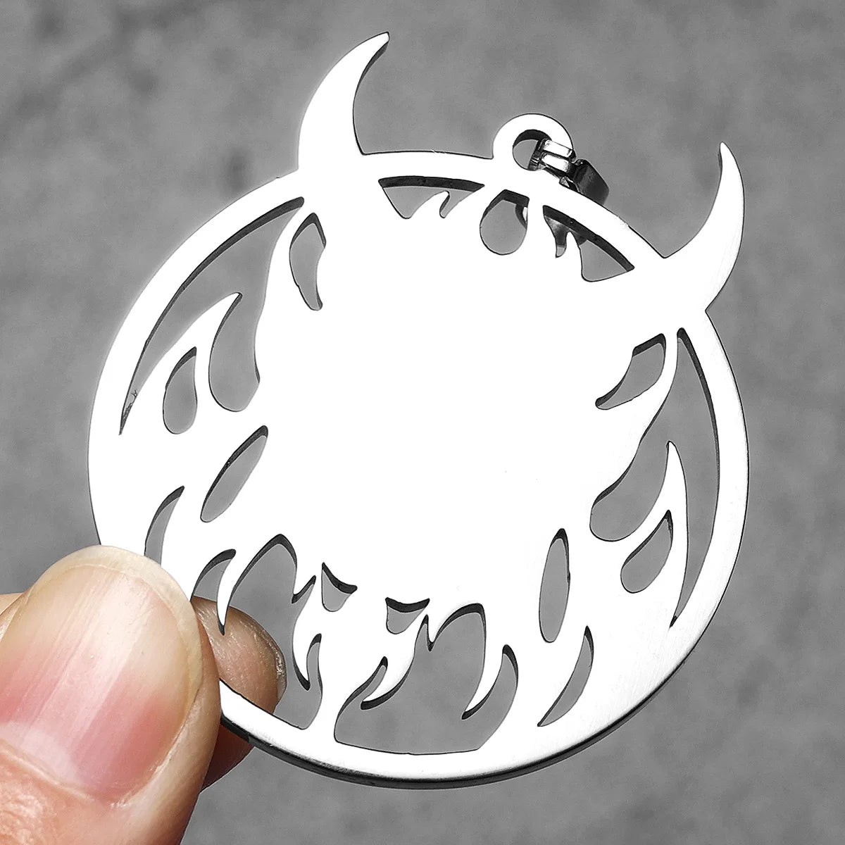 Hell Demon Satan Pendant Necklace — Stainless Steel
