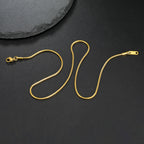 Skyrim Round Snake Chains Stainless Steel Necklace Men Women 40/45/50/55/60cm Length Unisex Hip Hop Punk Jewelry Gifts Wholesale