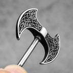 Double-Edged Axe Pendant Necklace — Stainless Steel