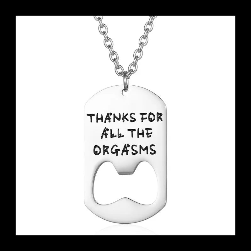 Bone Sweater Pendant — Stainless Steel