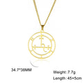 EUEAVAN Mythical Goddess Sigil of Lilith Necklaces Stainless Steel Demon Seal Marbas Pendant Necklace Solomon Amulet Jewelry