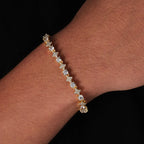 Iced Out Cross Tennis Bracelet Stainless Steel