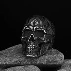 Motorcyclist Skull Ring — Stainless Steel