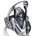New Personalized Vintage Alloy Ring, Reaper Sickle, Dominant Skull Head Male Ring