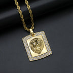 Lion Head Pendant Necklace — Stainless Steel