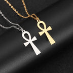 Ankh Cross Stainless Steel Pendant Necklace