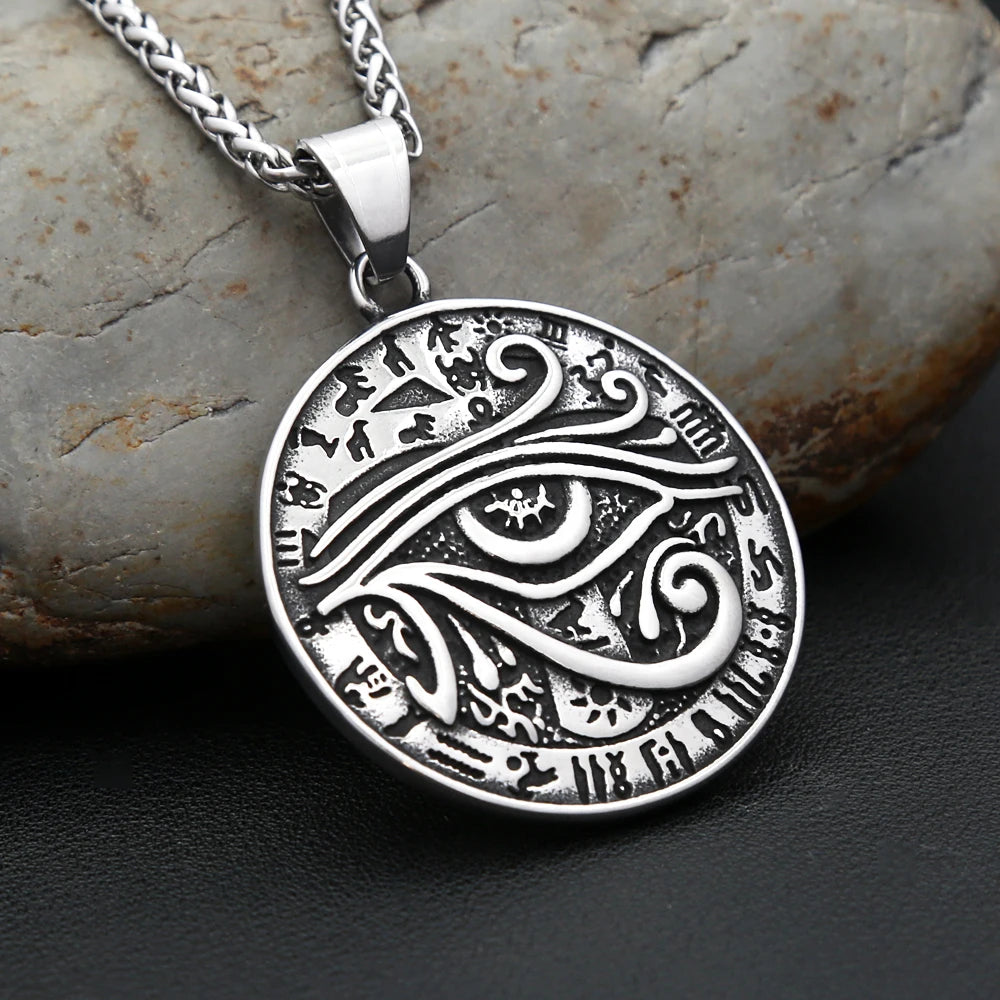 Horus Eye Steel Pendant 316L Ancient Egyptian