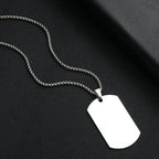 New Arrival 316L Stainless Steel Dog Tag Military Tag Pendant Necklace Fashion Unisex Accessories For Men and Women