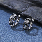 Vintage Hollow Dragon Carved Earrings — Stainless Steel