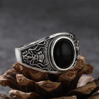 Goth Pirate Skeleton Octopus Ring for Men Women 2023 Unique Retro Black Zircon Punk Female Motorcycle Rings Party