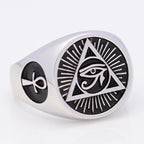Eye of Horus Cross Ring — 925 Silver