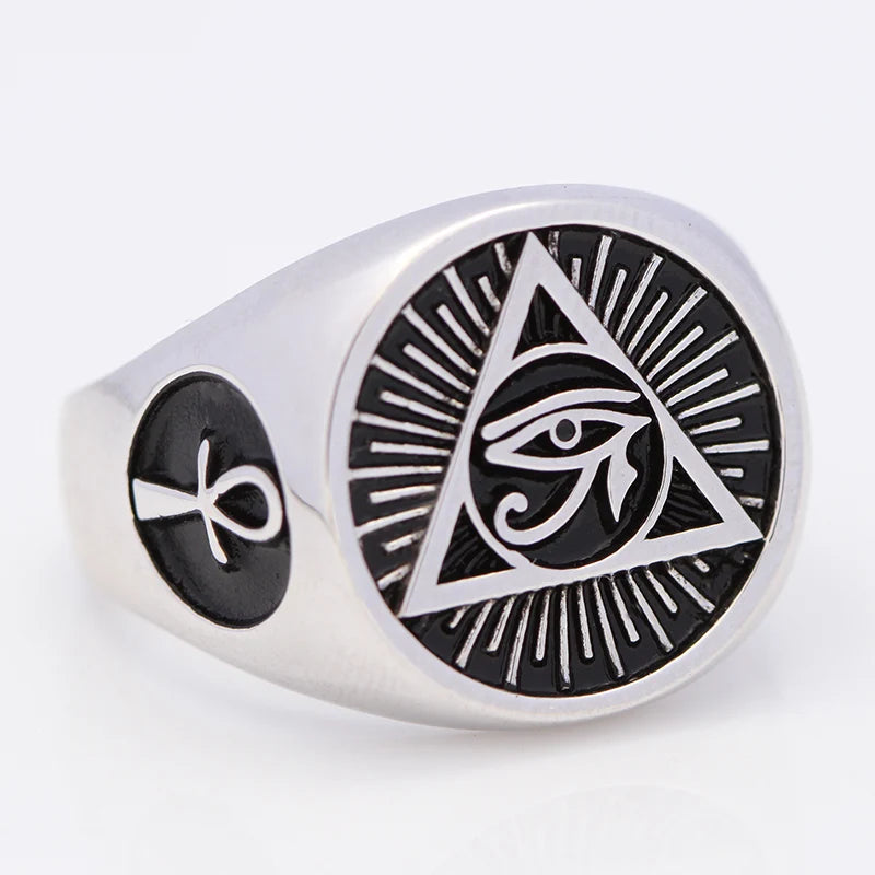 Eye of Horus Cross Ring — 925 Silver