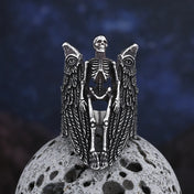 2023 New 316L Stainless Steel Angel Wing Skull Vintage Punk For Man Aegishjalmur Jewelry Boyfriend Gift Freeshipping