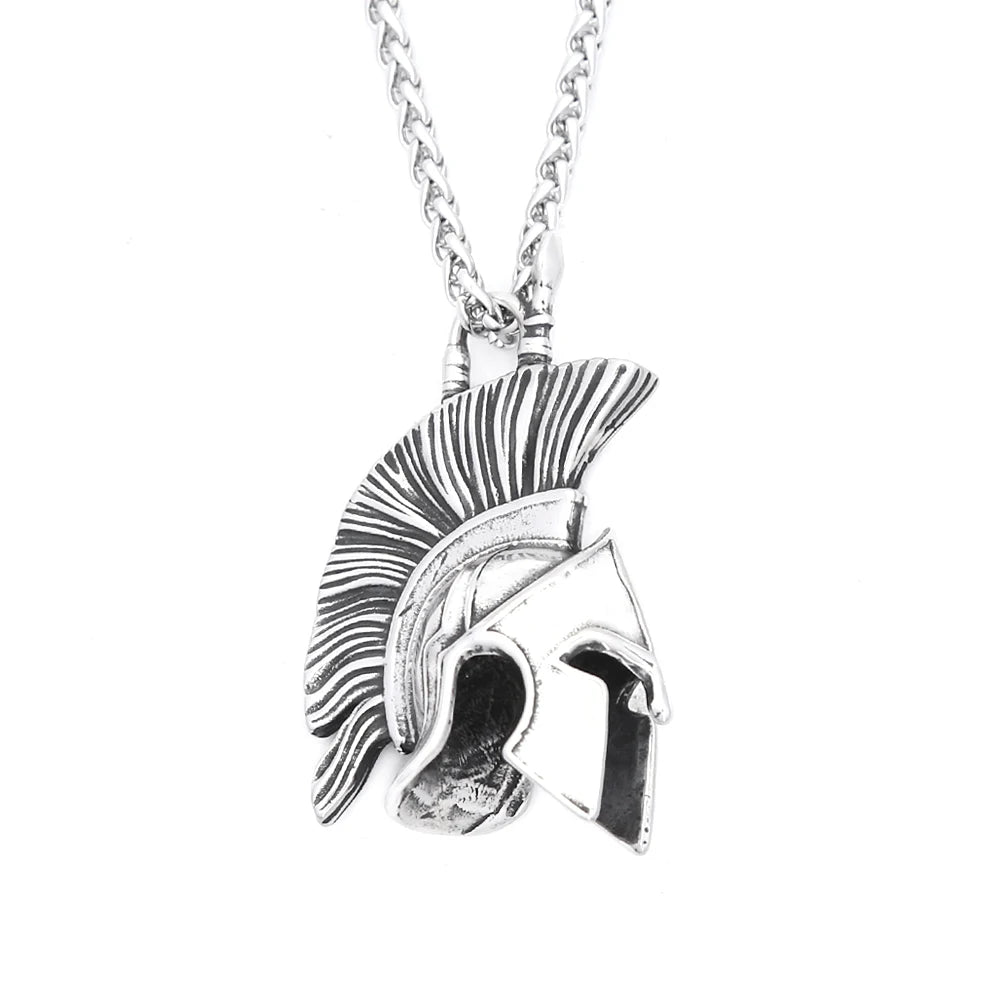 Spartan Warrior Pendant — Stainless Steel