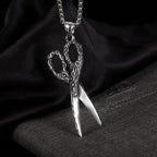 Scissors Pendant Necklace — Stainless Steel
