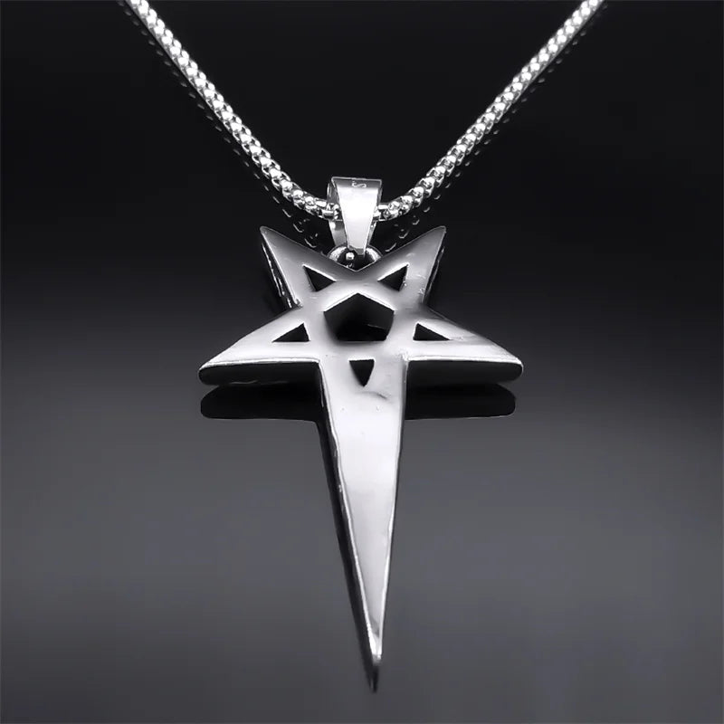Eye of Horus Pentagram Stainless Steel Pendant Necklace