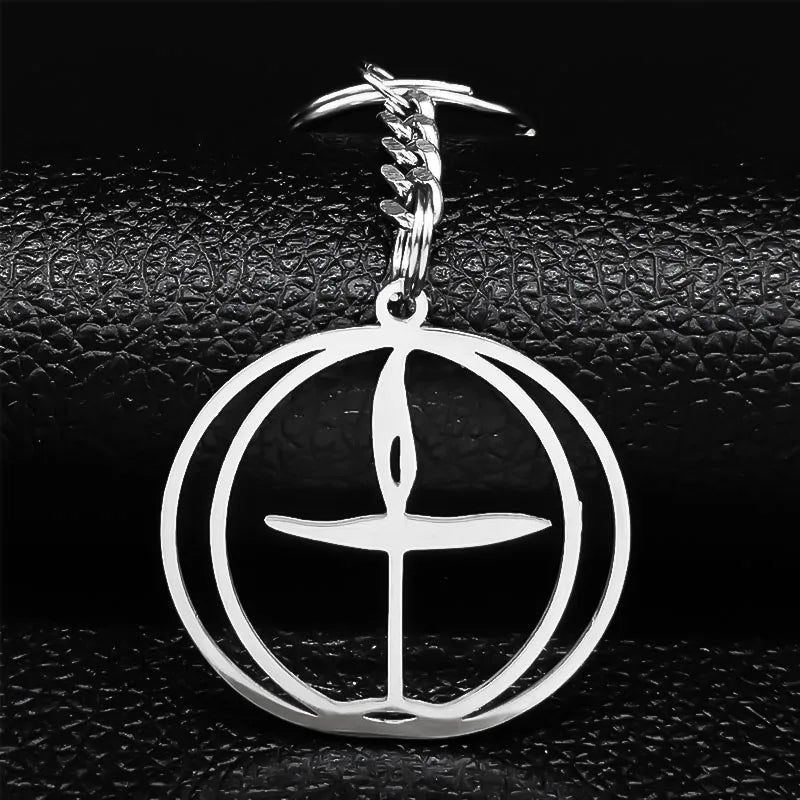 Silver Pendant Flaming Unitary Chalice Universalist