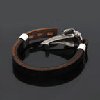 Fashion Vintage Stainless Steel Nordic Odin Crow Skull Bracelet Punk Men Viking Leather Amulet Bracelets Jewelry Gift Wholesale