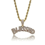 Bling Iced Out Savage Pendant Cubic Zirconia Letter Necklace for Men Women Hip Hop Rock Rap Party Jewelry