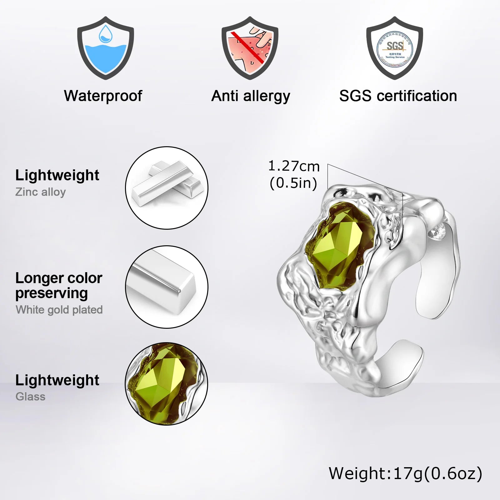 4pcs/set Lava Rings for Men Women,Stacking Colorful Zircon Thick Ring Metal Ring,Punk Non Tarnish Signet Ring Gifts