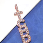 Iced Out Moissanite Letter Pendant Necklace VVS