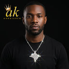 Aokaishen Iced Out Los Ballers La City Necklace Pendant for Men Real Gold Plated Cubic Zirconia Hip Hop Jewelry