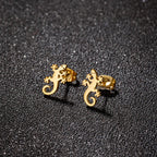 Hip Hop Stainless Steel Lizard Stud Earrings for Women Men Fashion Gecko Cocktail Earings Animal Ear Piercing Jewelry