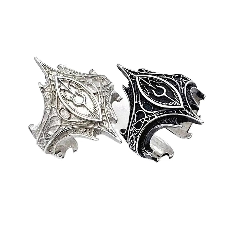 Dark Gothic Open Ring — Silver