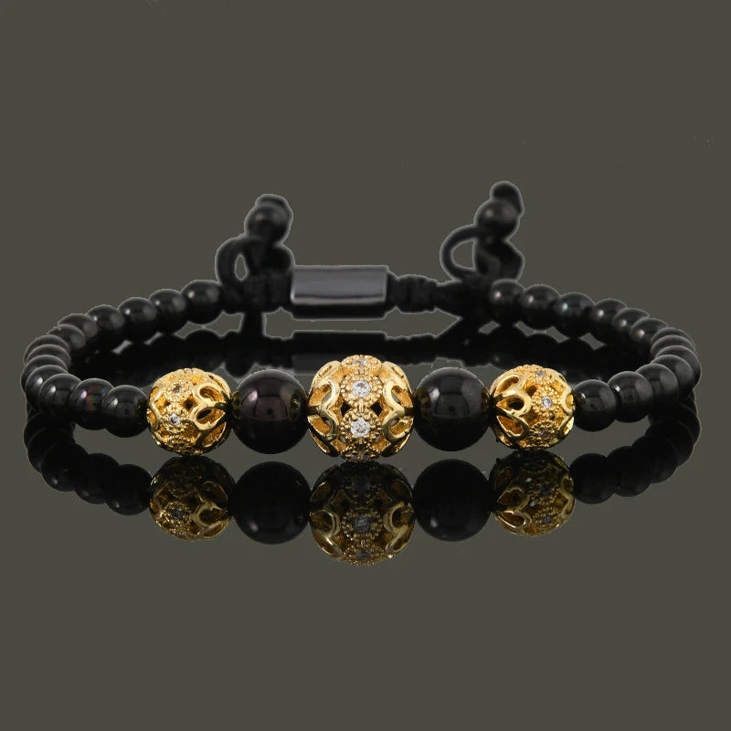 Luxury Stainless Steel Beads Ball Charms Man Bracelets For Women Jewelry Gift