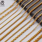 ORSA JEWELS Genuine 925 Sterling Silver Paperclip Chopin Rope Cuban Figaro Box Cable Chain Necklace Simple Basic Chain