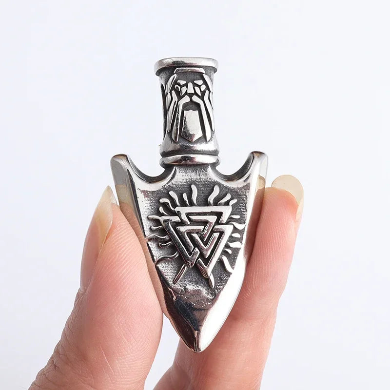 Nordic Ship Rudder Anchor Pendant — Stainless Steel
