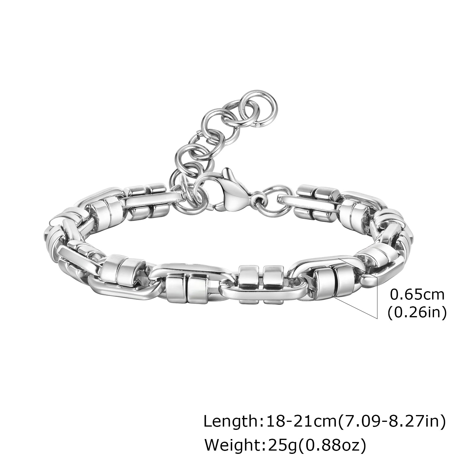Chunky Link Chain Bracelet — Stainless Steel